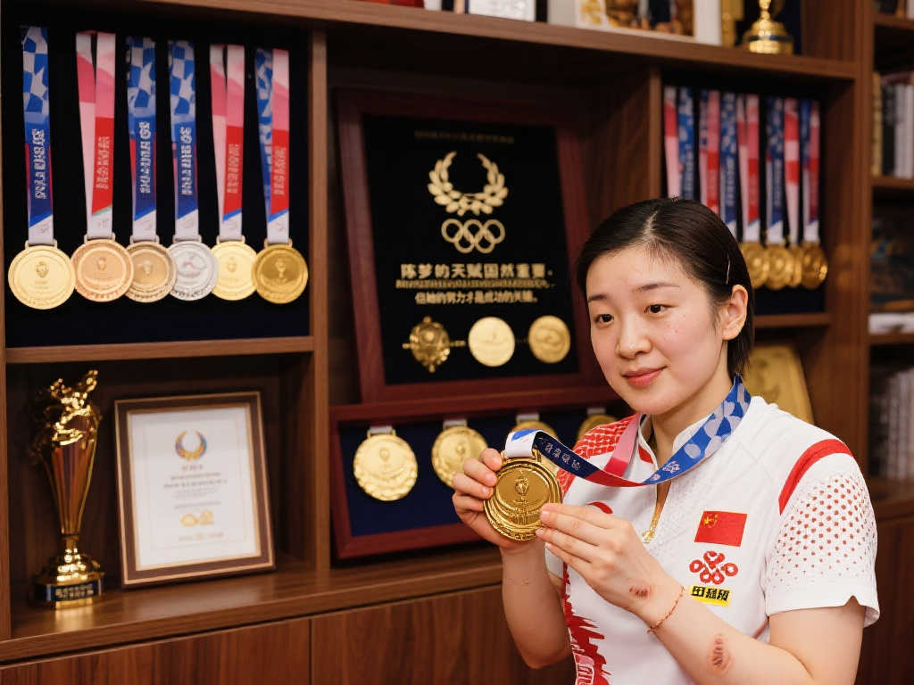 陈梦巴黎奥运金牌成最珍藏荣耀，奖牌柜含金量爆棚